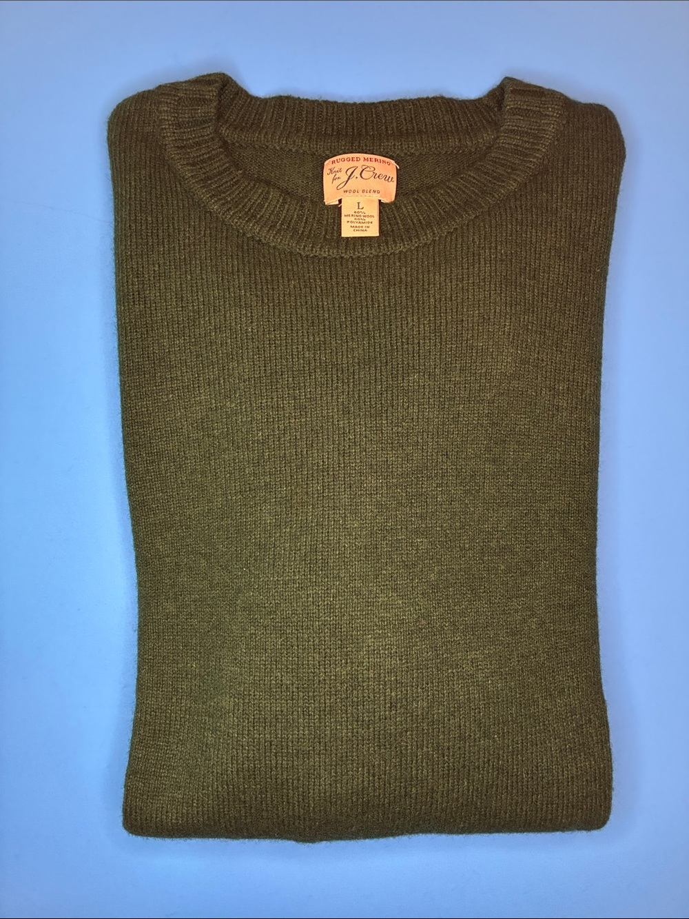 J. Crew green men’s Crewneck Knit Sweater large
